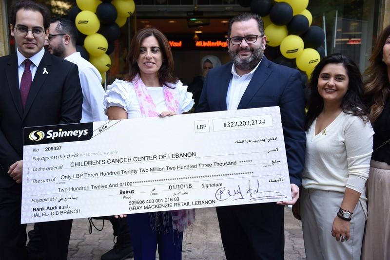 322 Million L.L. from Spinneys shoppers to the Children Cancer Center
